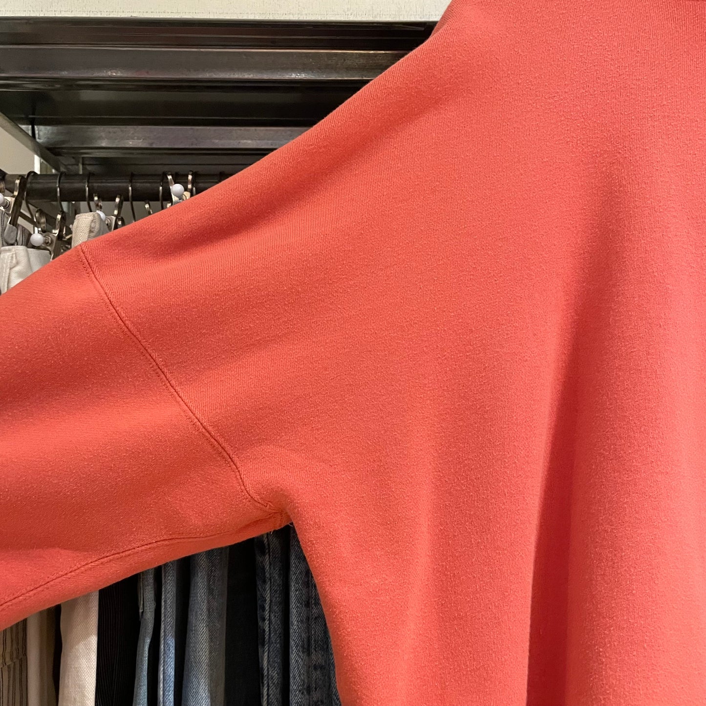 Chest Pocket Hoodie Pullover Orange