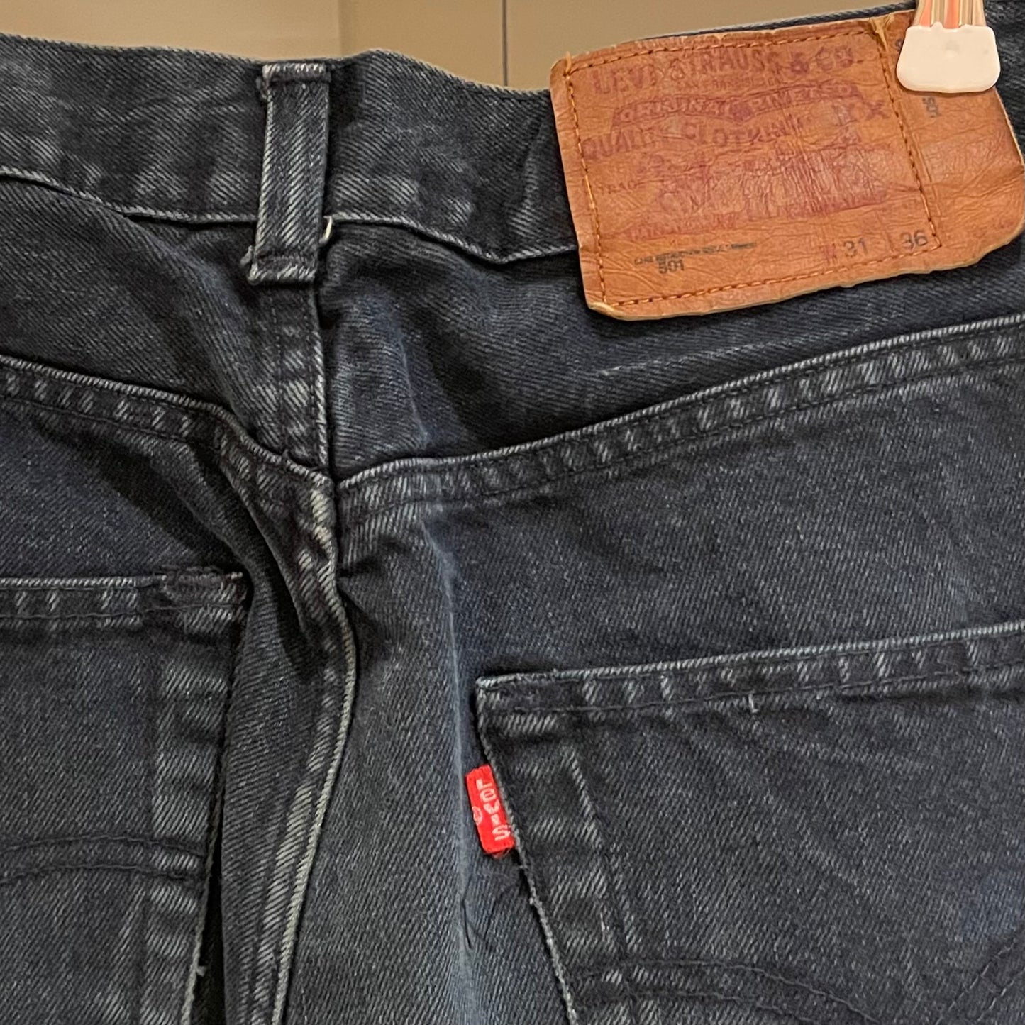 501 Jeans Regular Straight Medium Washed Black