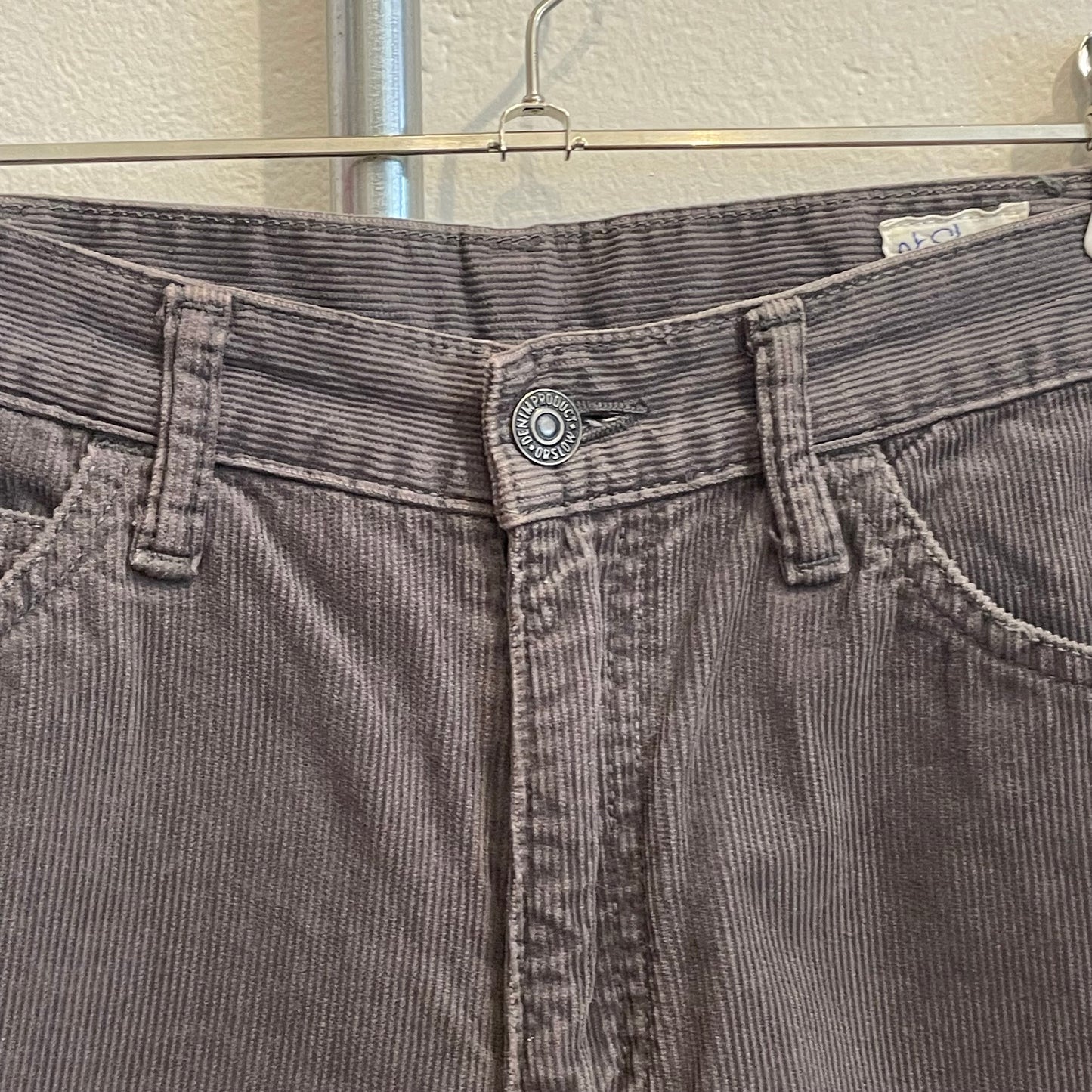 Corduroy Shorts Charcoal Faded