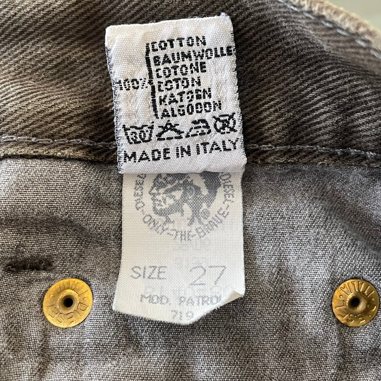 Brown Twill Pants Relaxed Fit