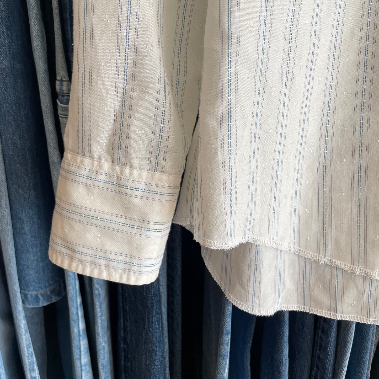 Stripe Shirt Blue Cowboy Cut Regular Fit