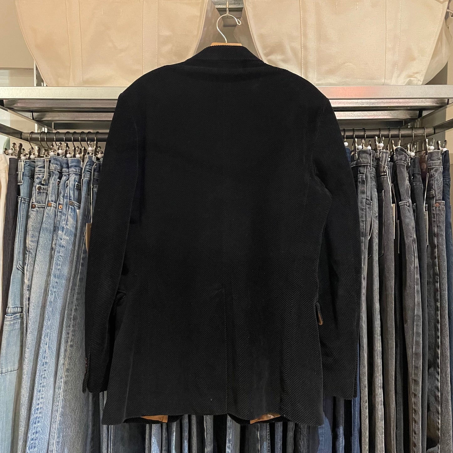 Corduroy Blazer Black Tailored Fit