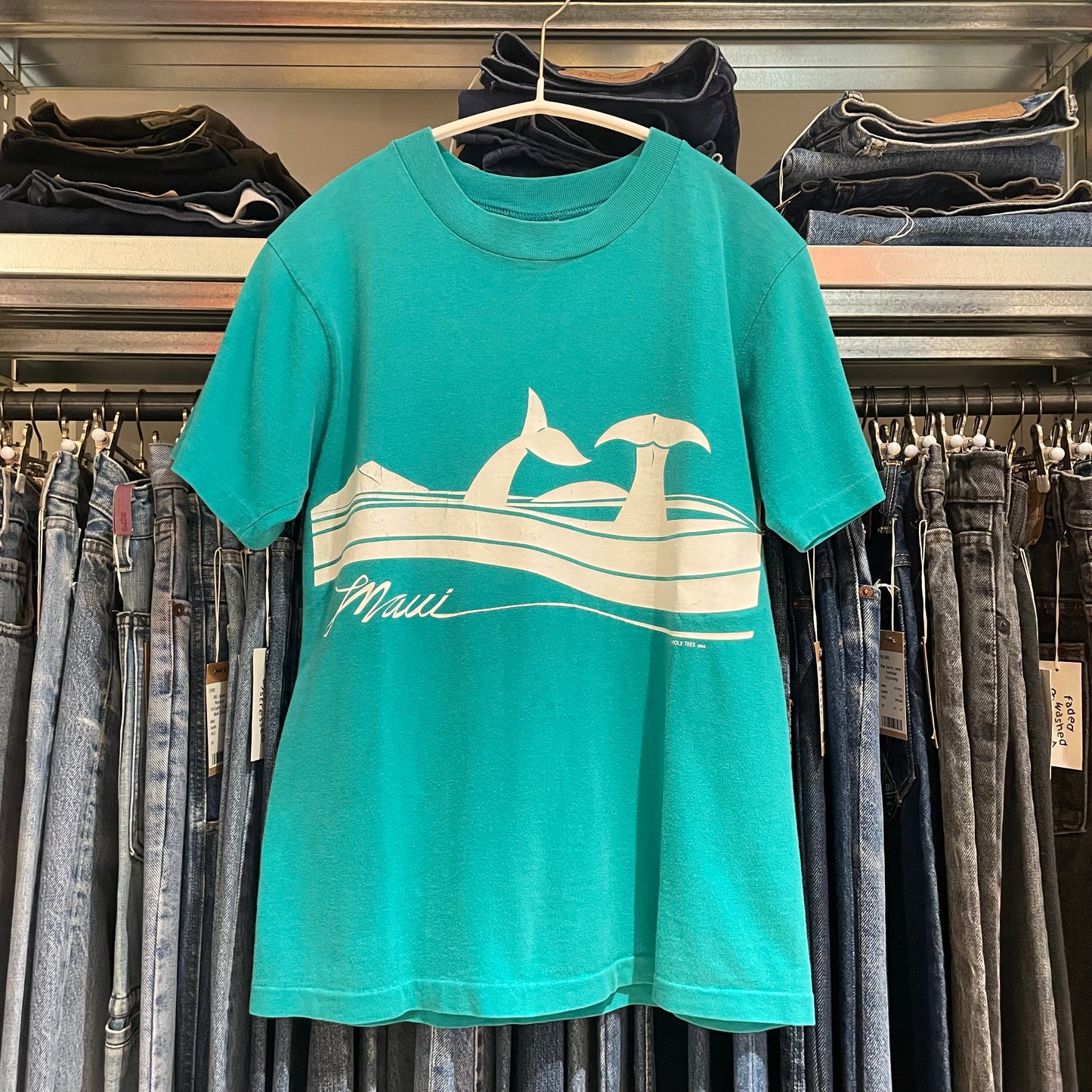 Maui Whale Graphic Tourrist T-Shirt Teal
