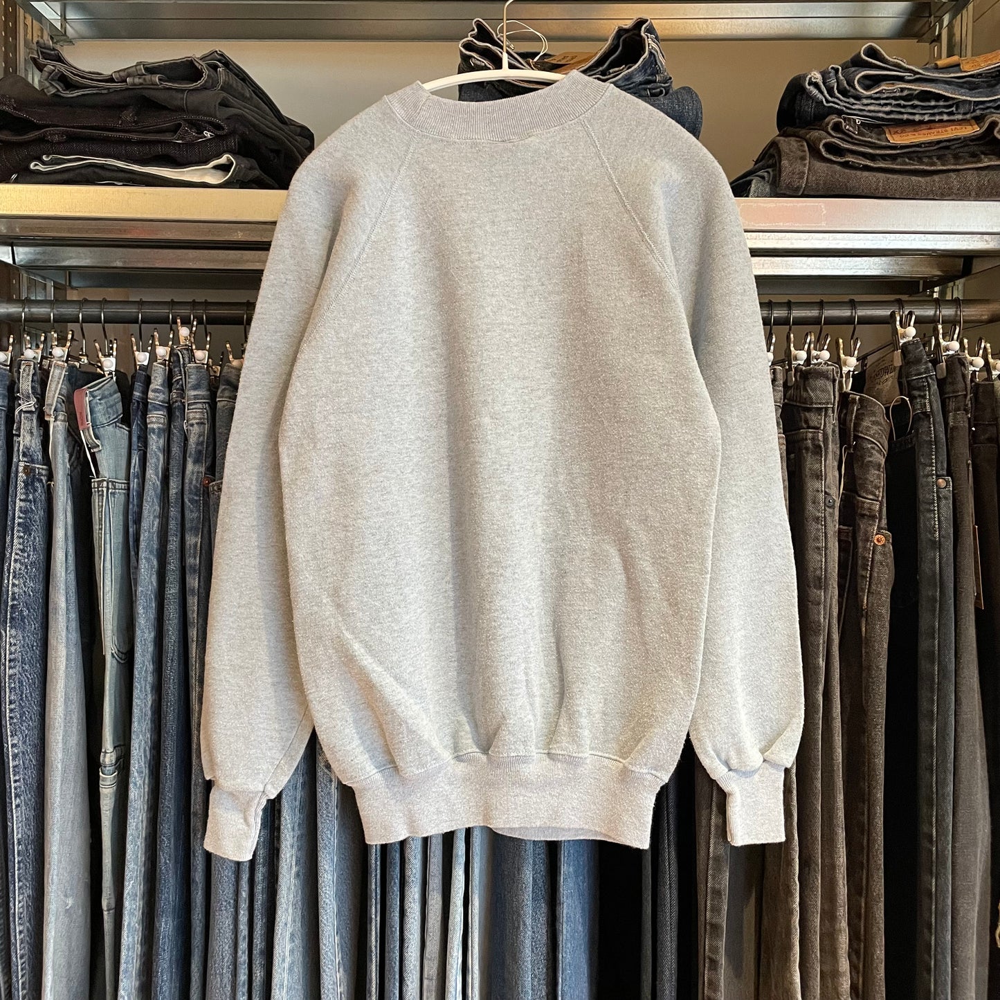Blank Sweatshirt Raglan Gray