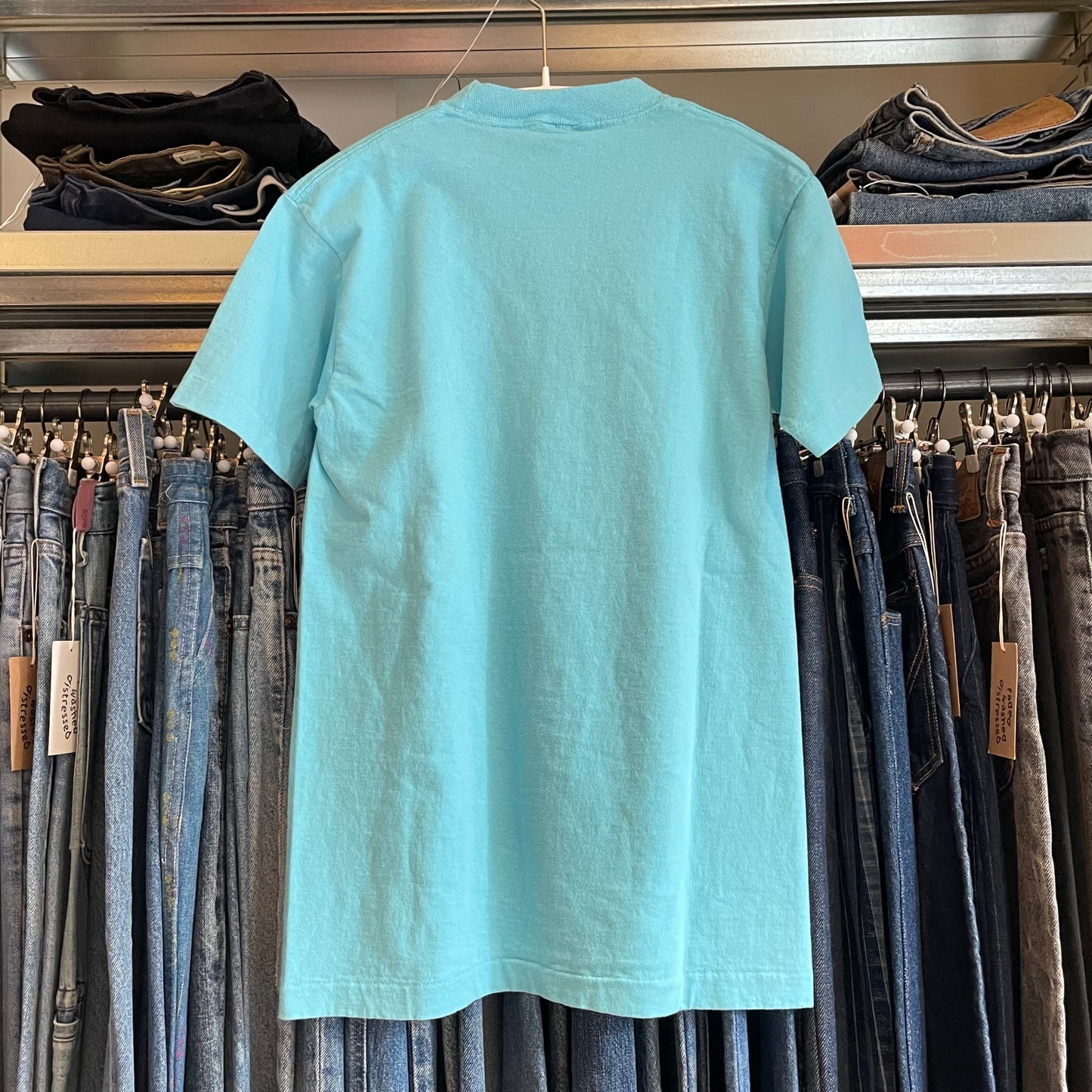 East Oakland Text Logo Tee Blue