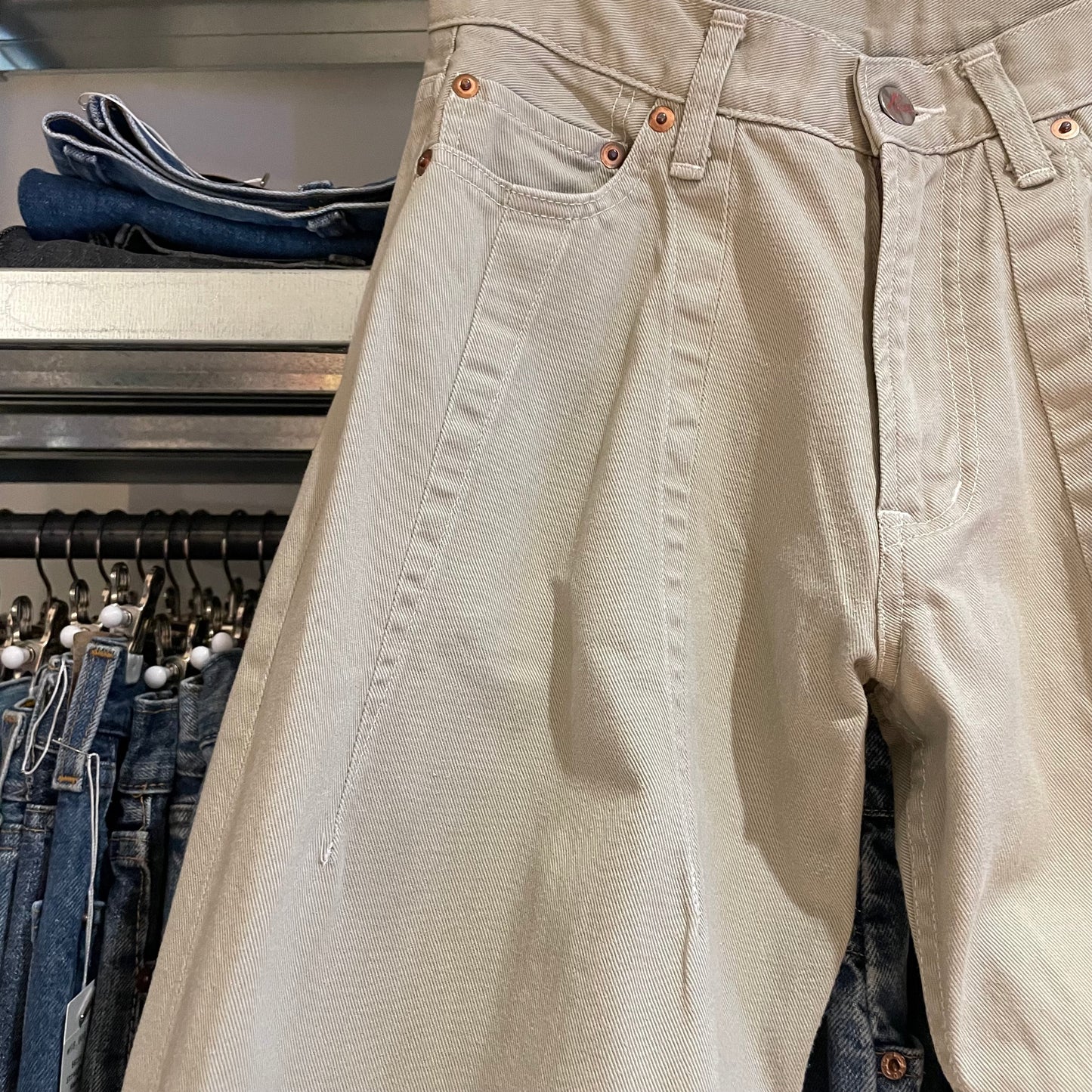 Beige Twill Work Pants Japan Made