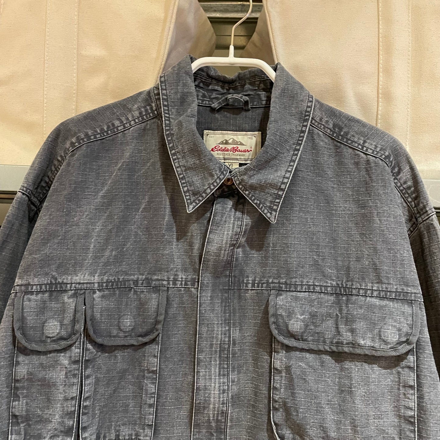 Cotton Zip Jacket Faded Gray