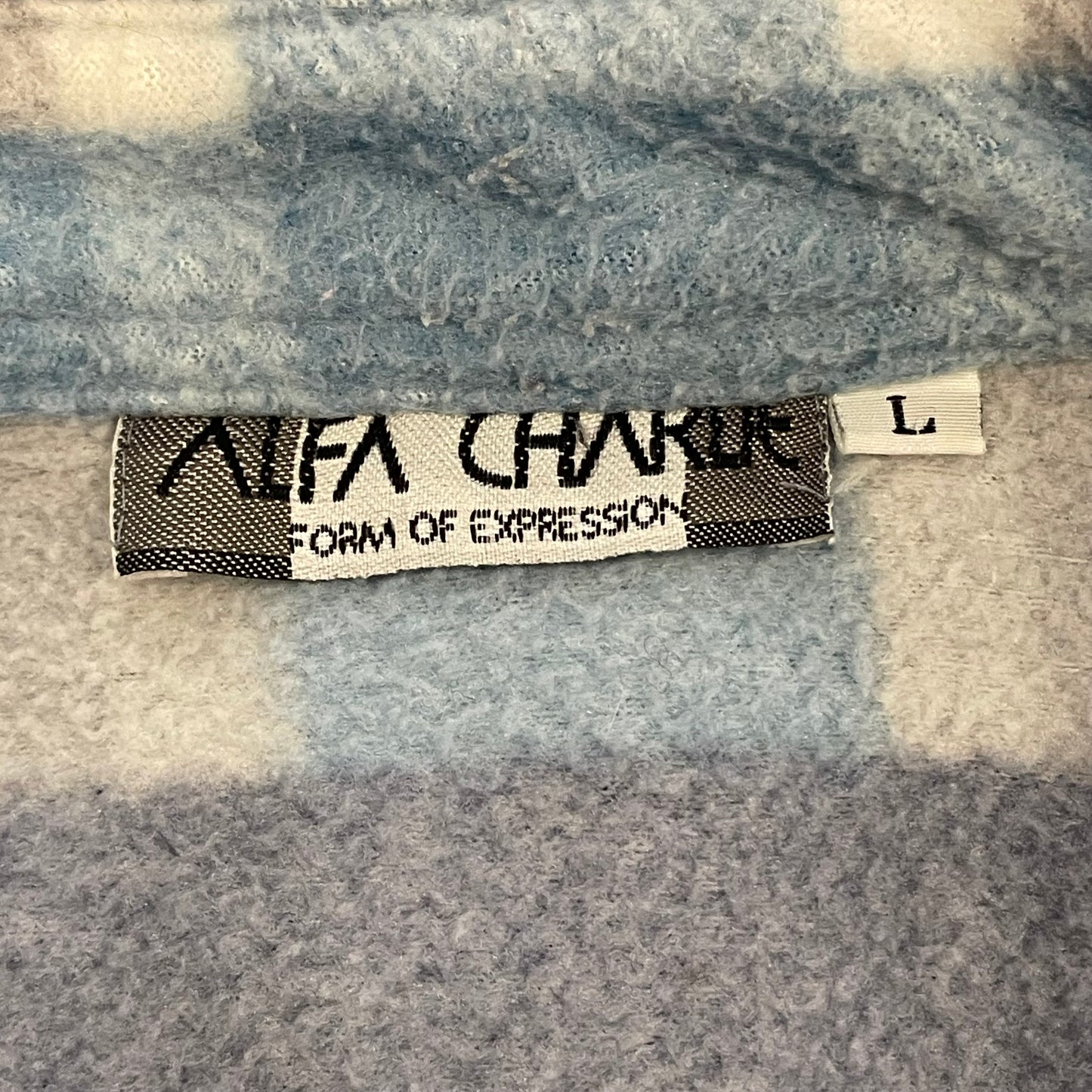 Plaid Fleece Shirt Jacket Blue