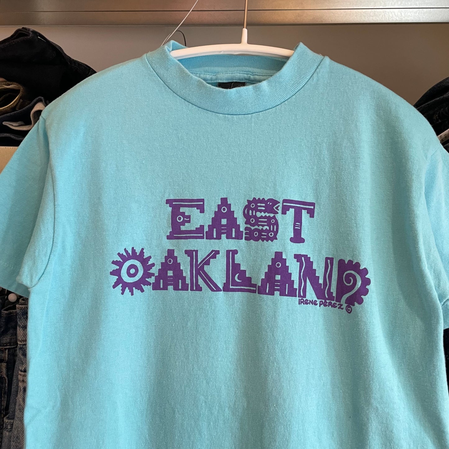 East Oakland Text Logo Tee Blue