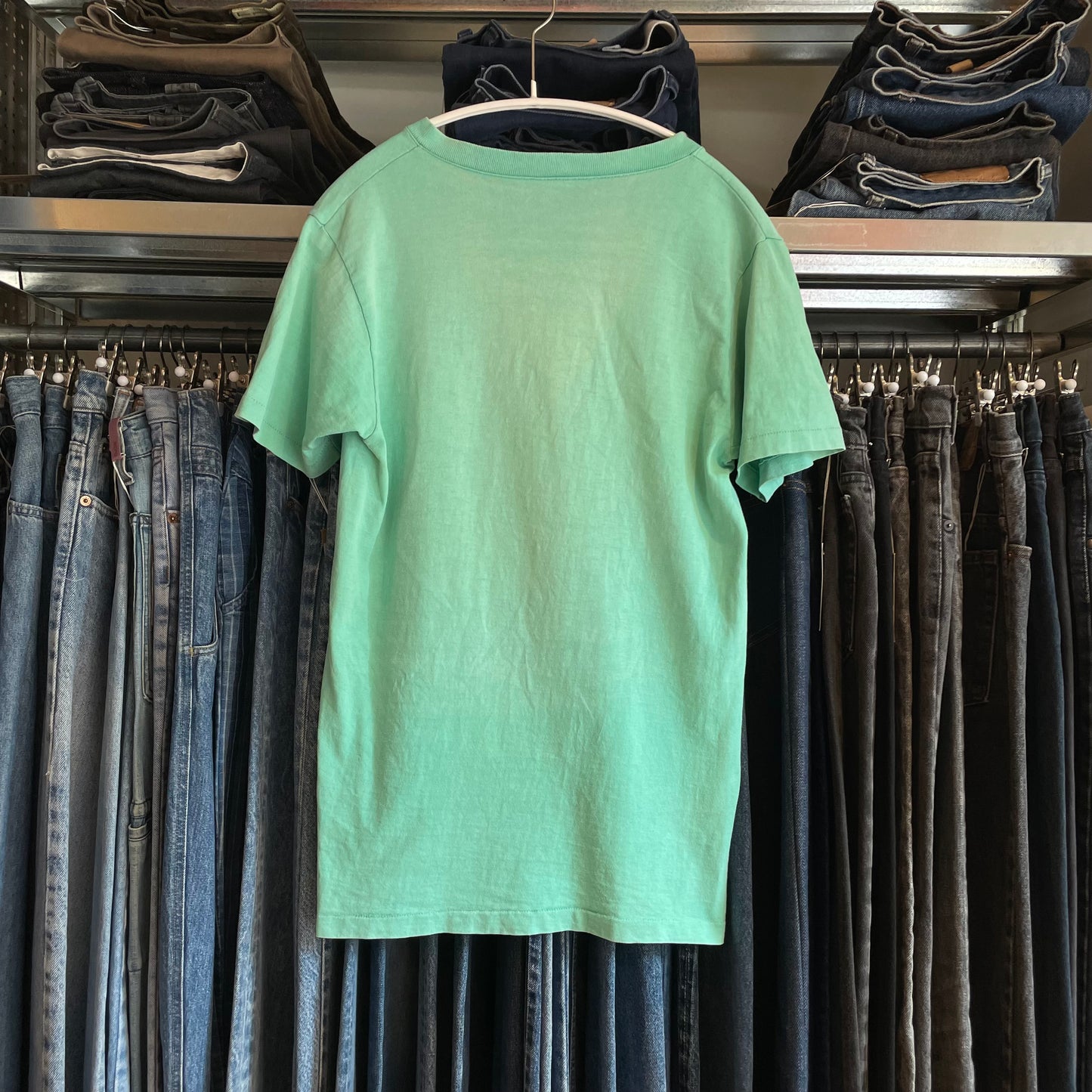Poi Dog Cartoon Henley Tee Aqua 3-Button