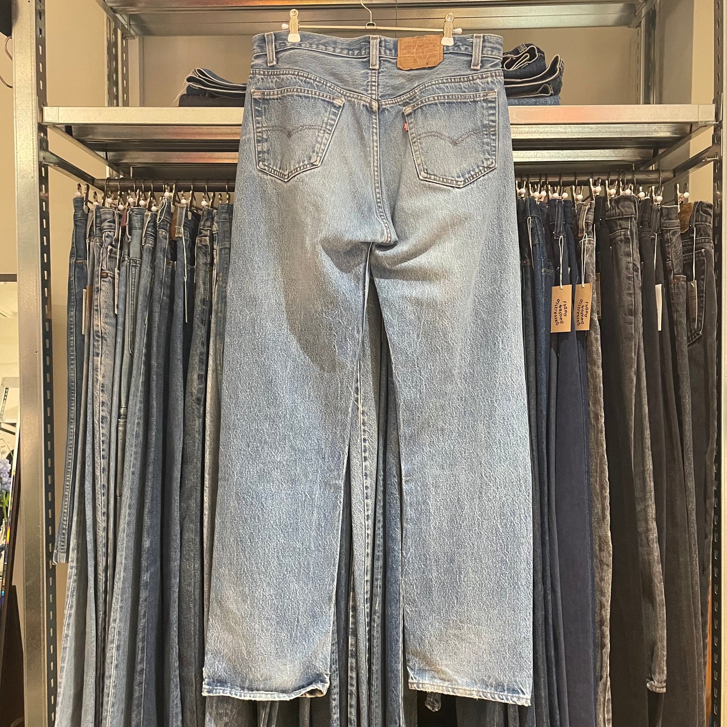 501 Jeans Washed Blue Made in USA 017