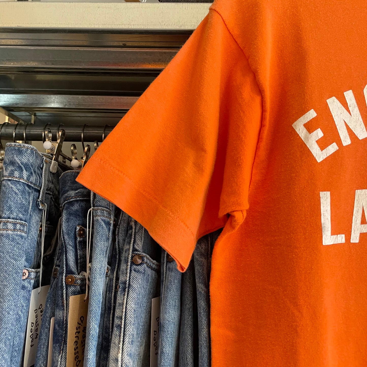 ENGINE 43 T-Shirt Orange Single Stitch