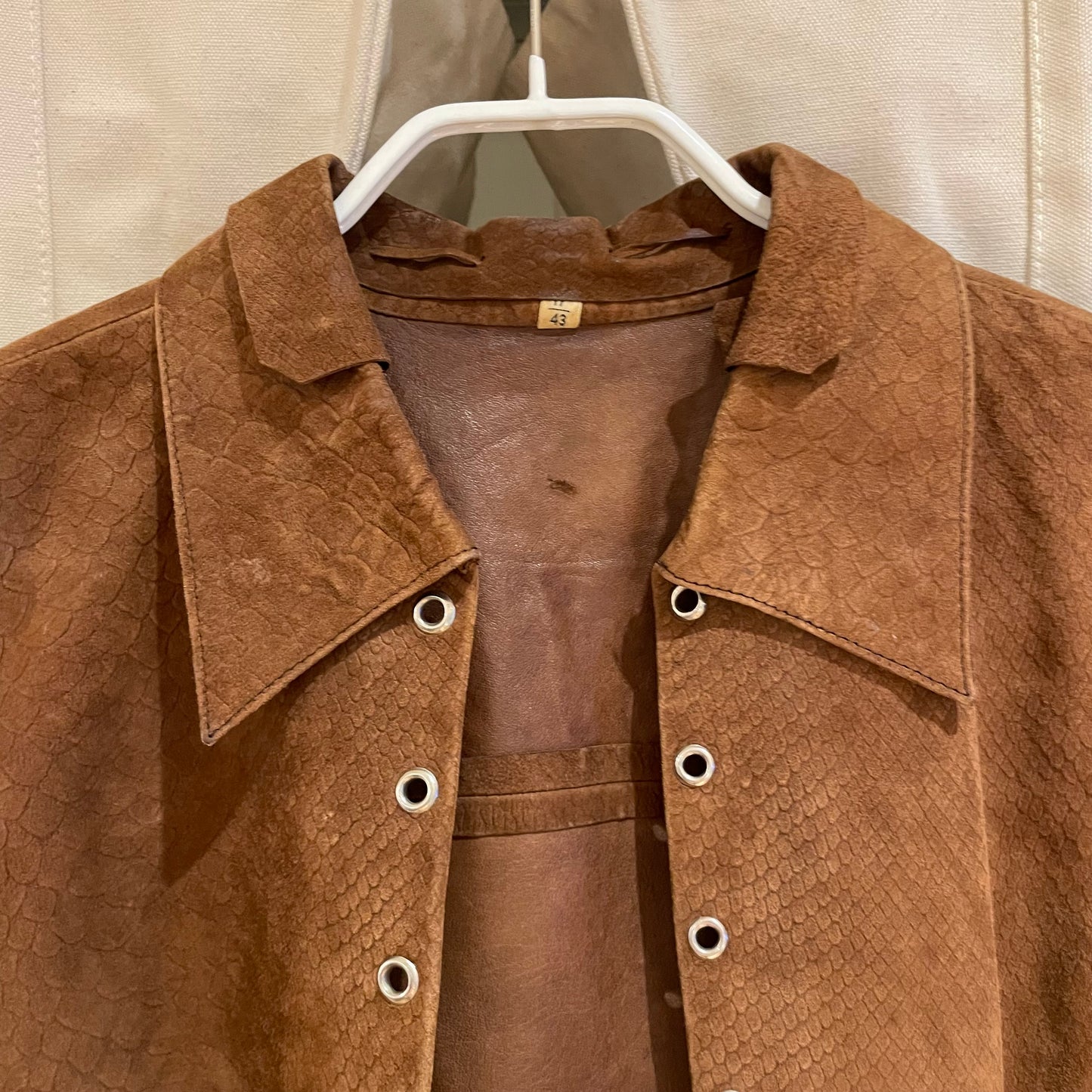 Reptile Texture Shirt Brown