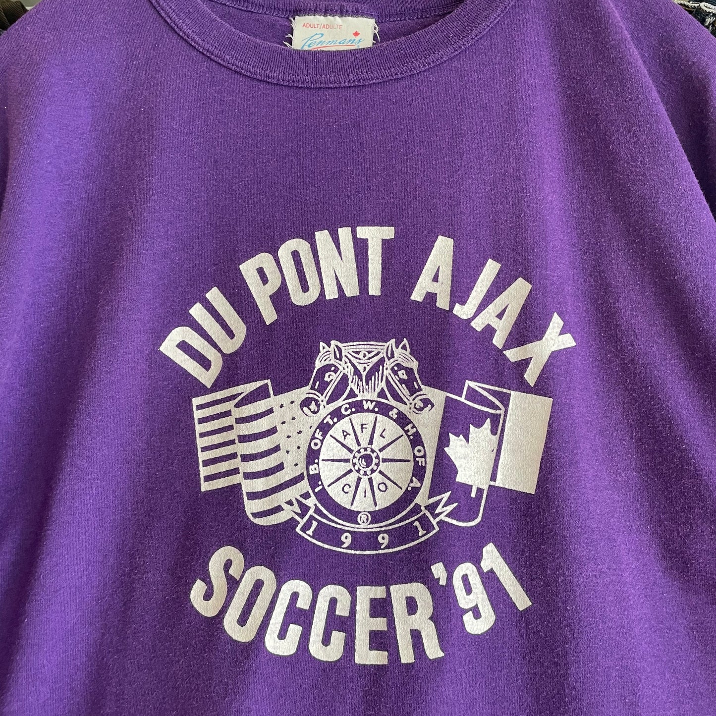 Purple '91 Du Pont Ajax Soccer T-Shirt