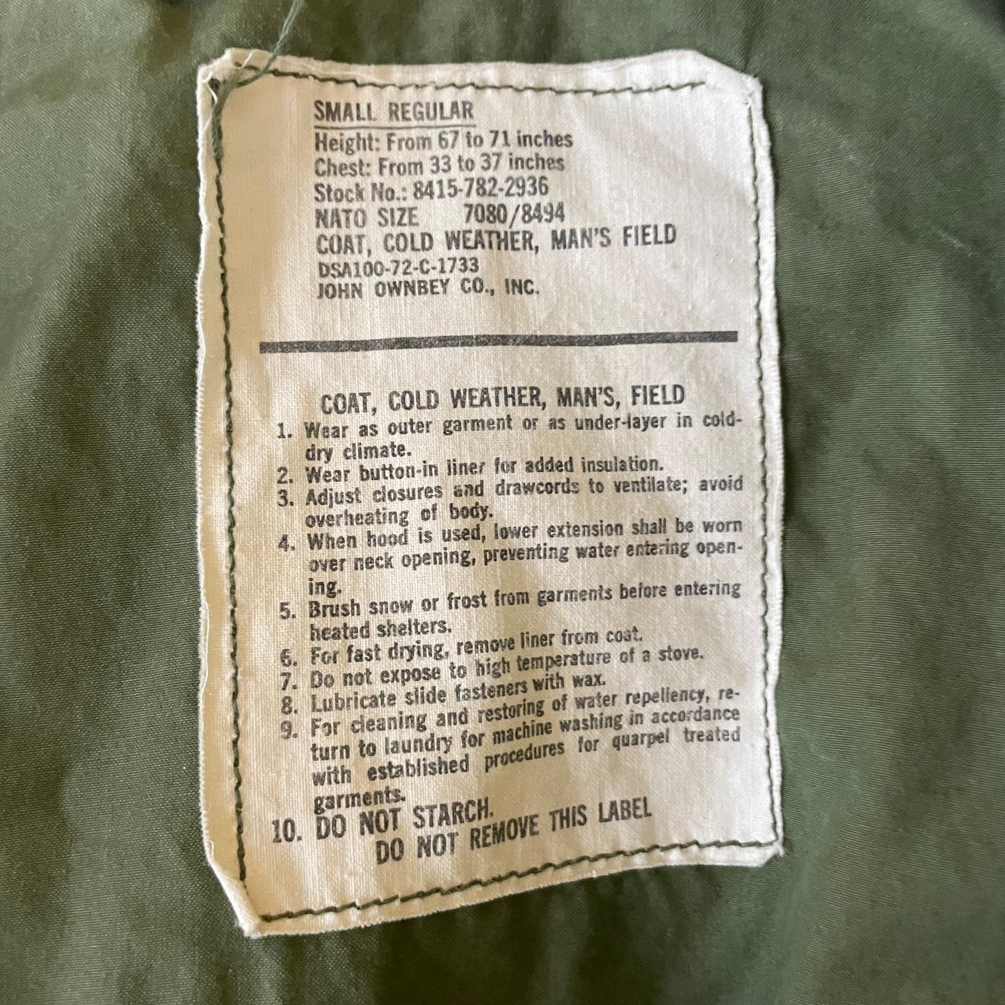 M-65 Field Jacket Olive NYCO