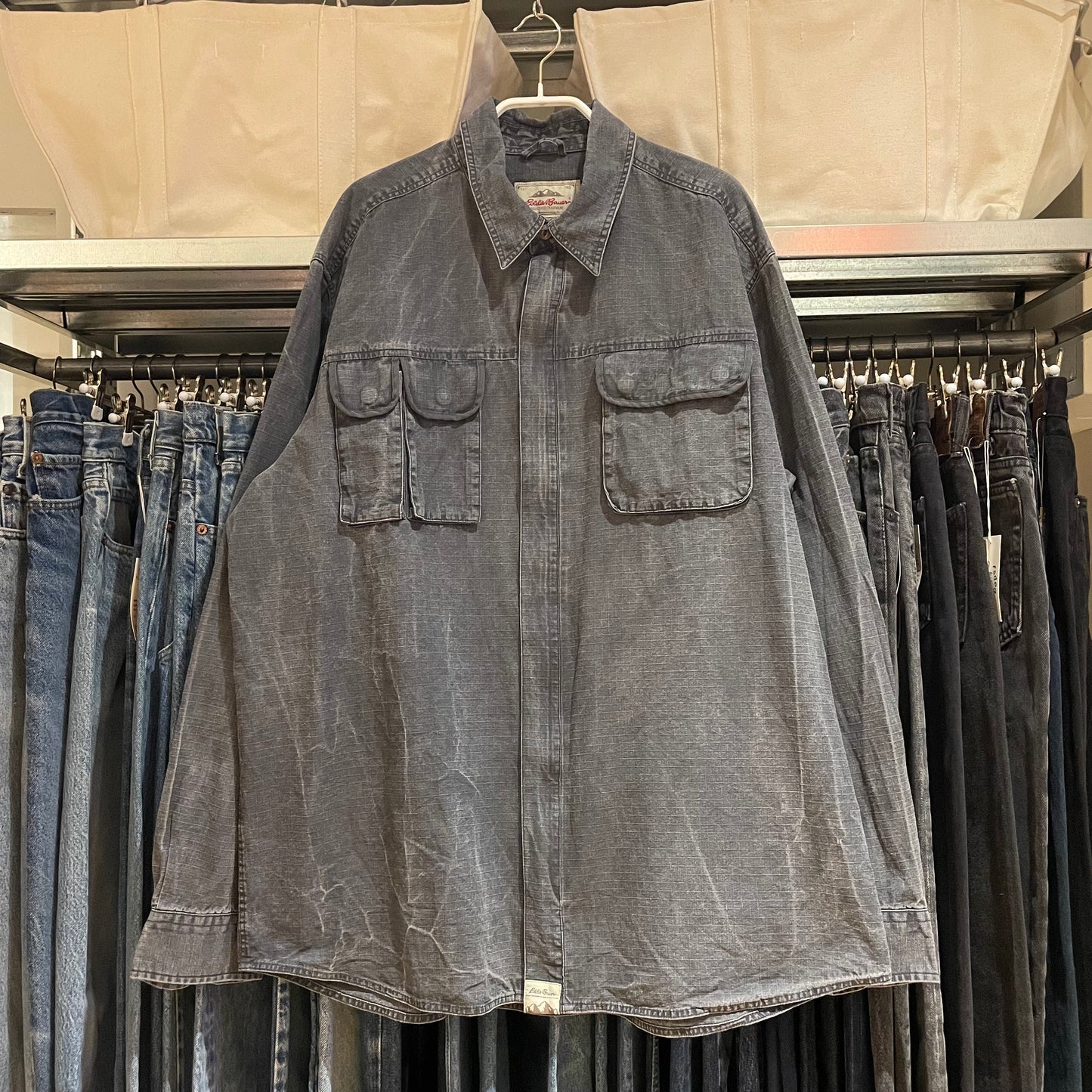 Cotton Zip Jacket Faded Gray