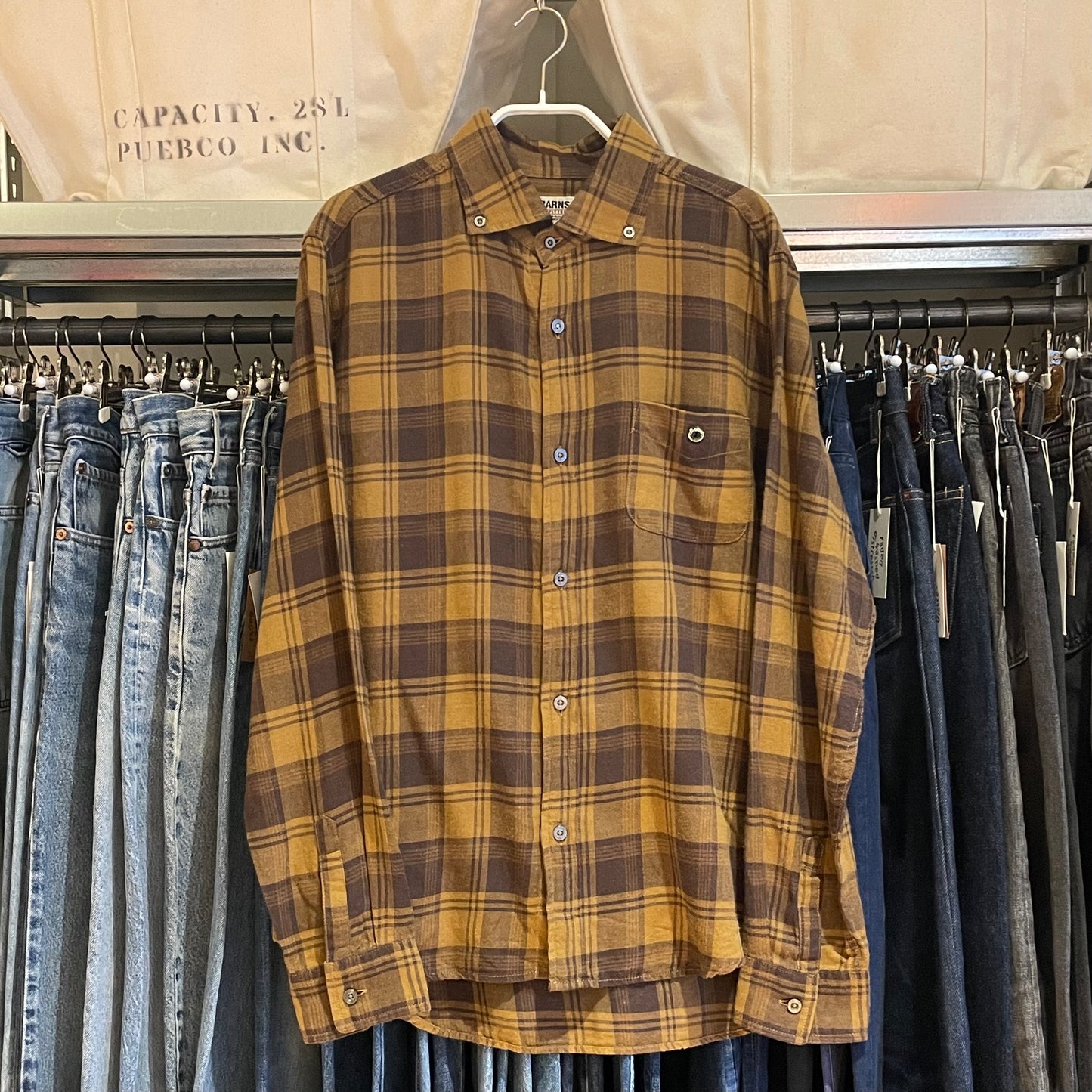 Plaid Flannel Shirt Brown