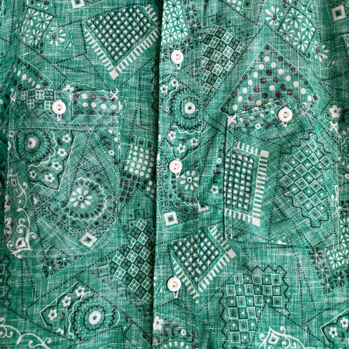 Paisley Print Shirt Turquoise