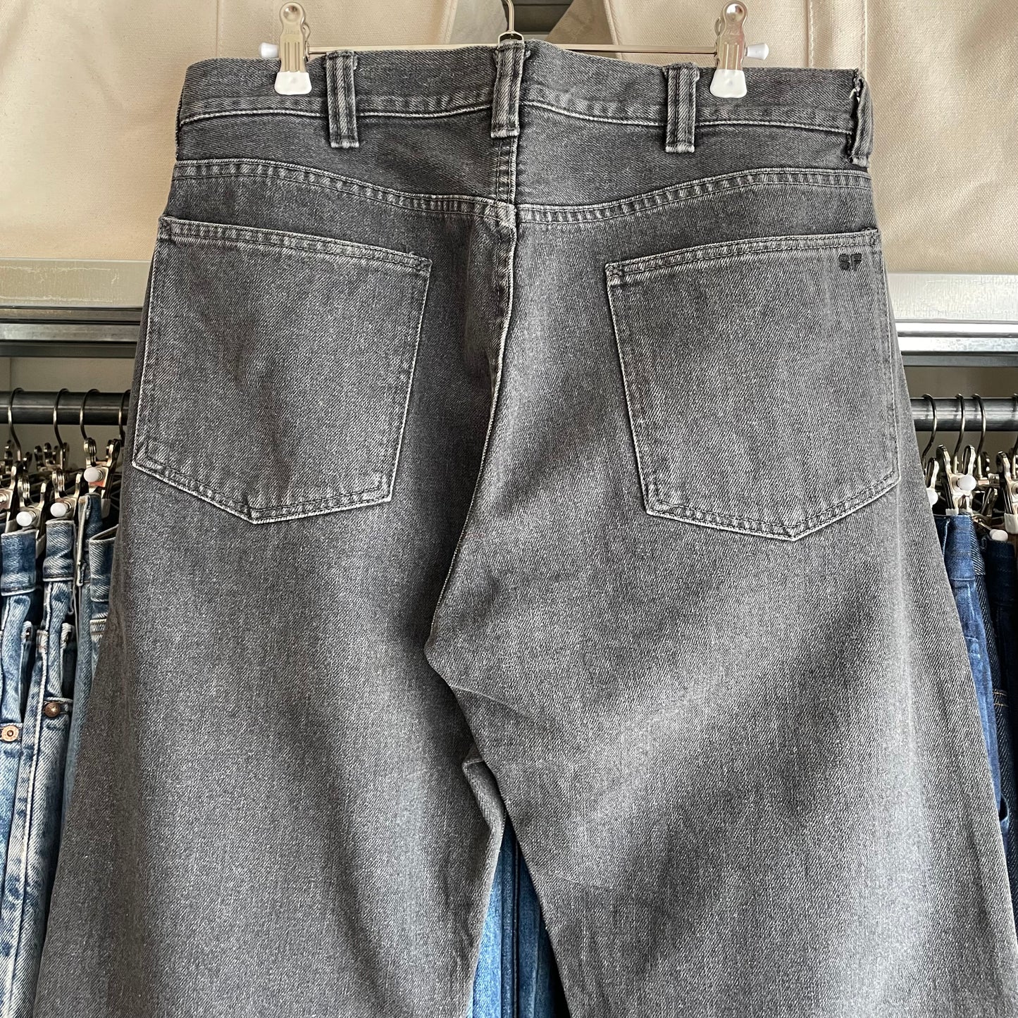 Patchwork Denim Pants Black