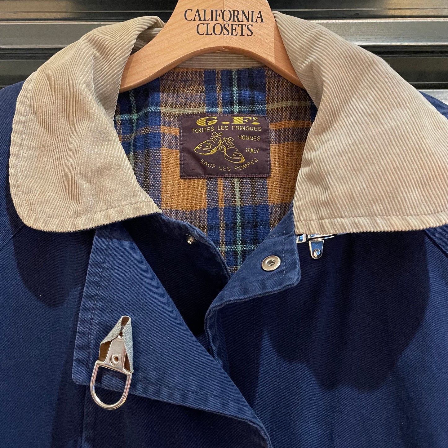 Corduroy Collar Toggle Coat Navy