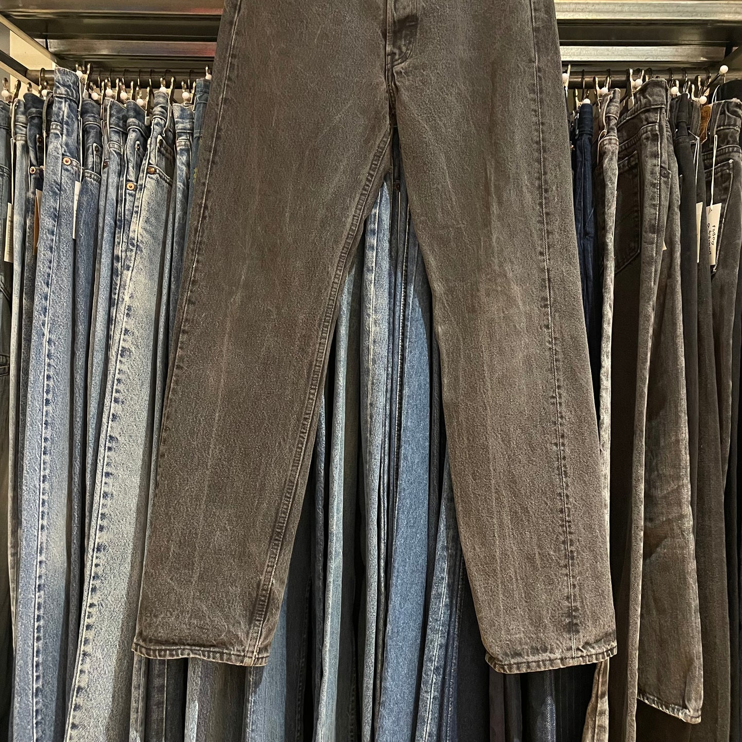 501 Jeans Regular Straight Washed Black
