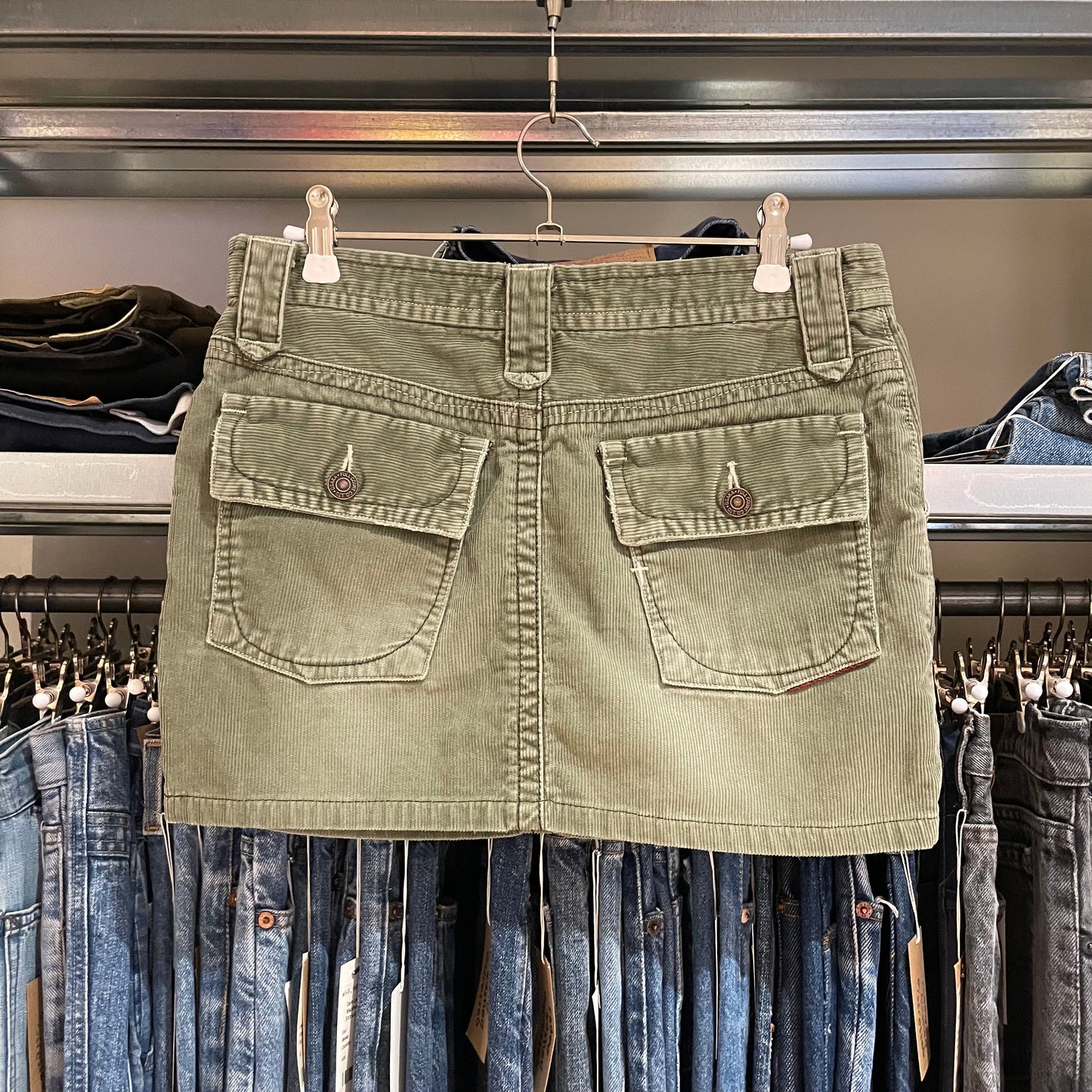 Corduroy MIni Skirt Olive