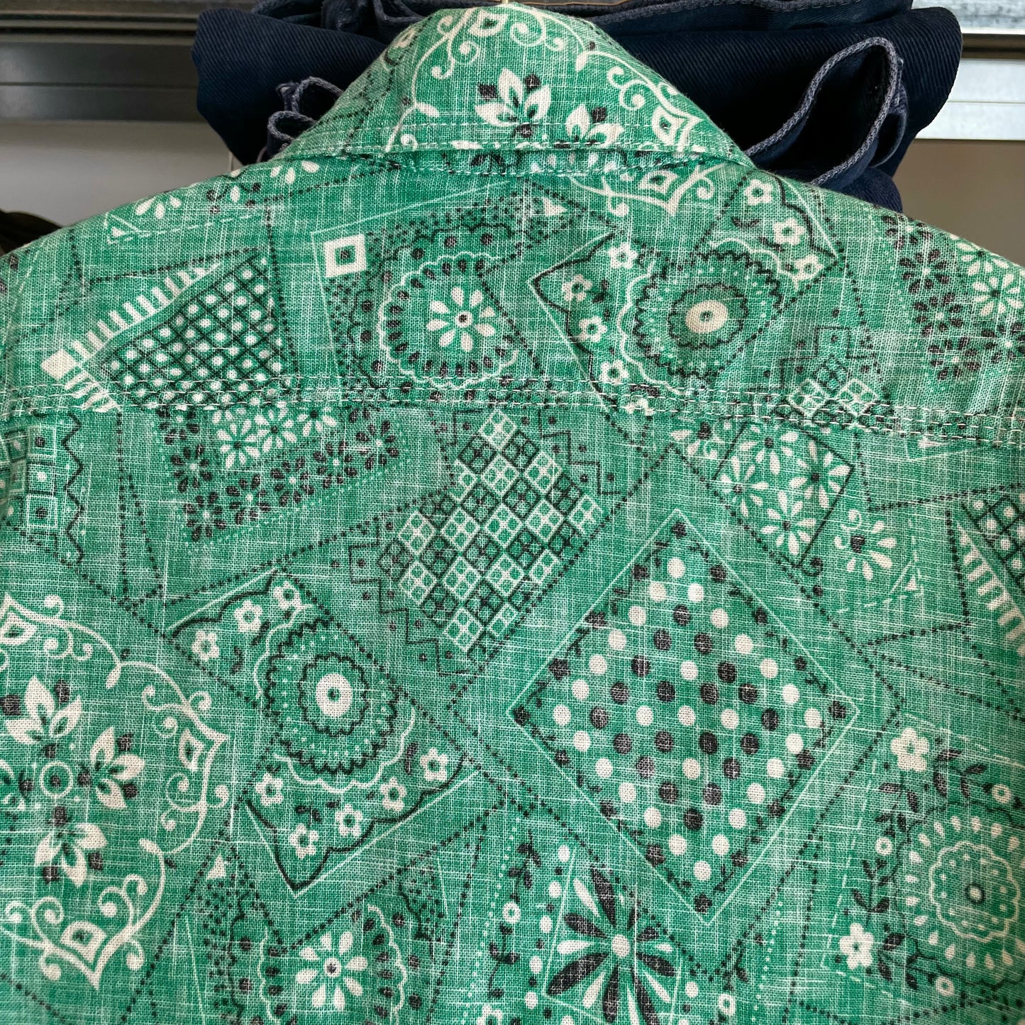 Paisley Print Shirt Turquoise