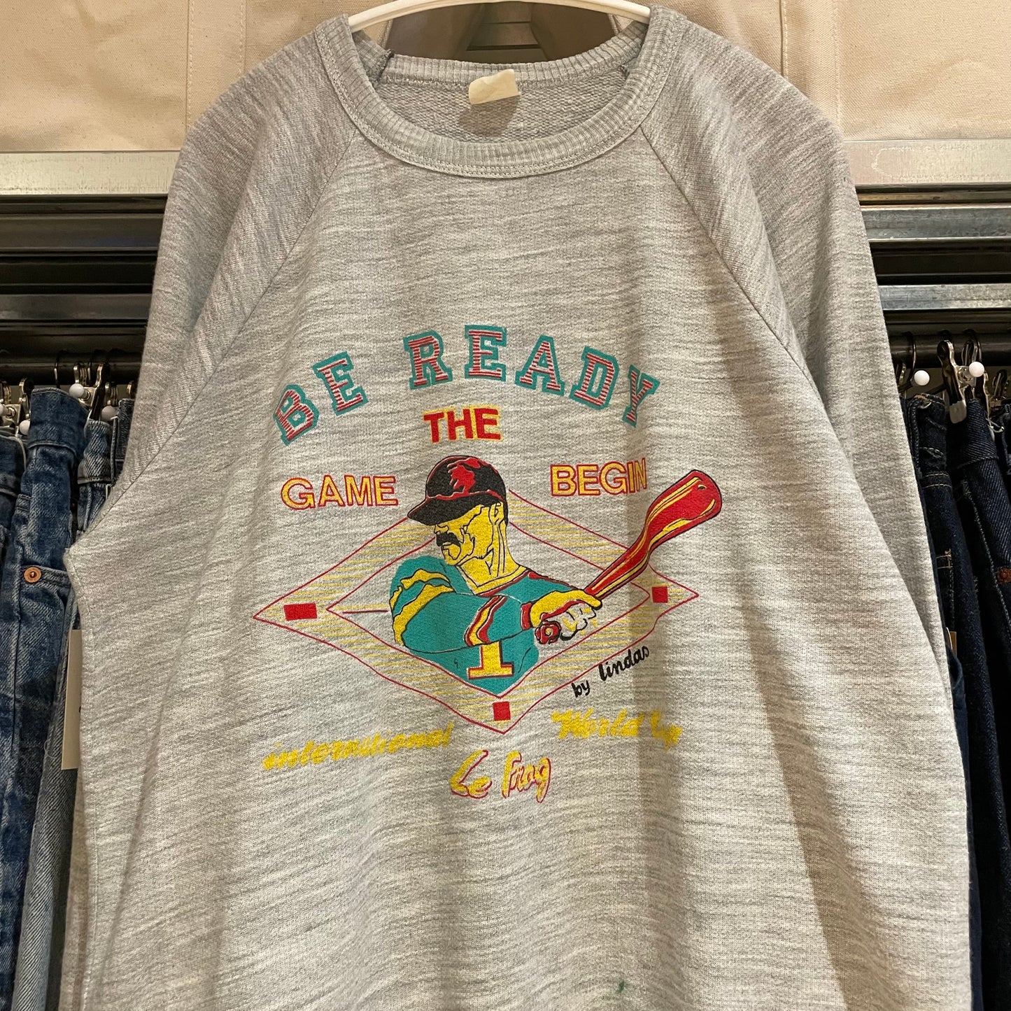 Be Ready Baseball Sweatshirt Gray