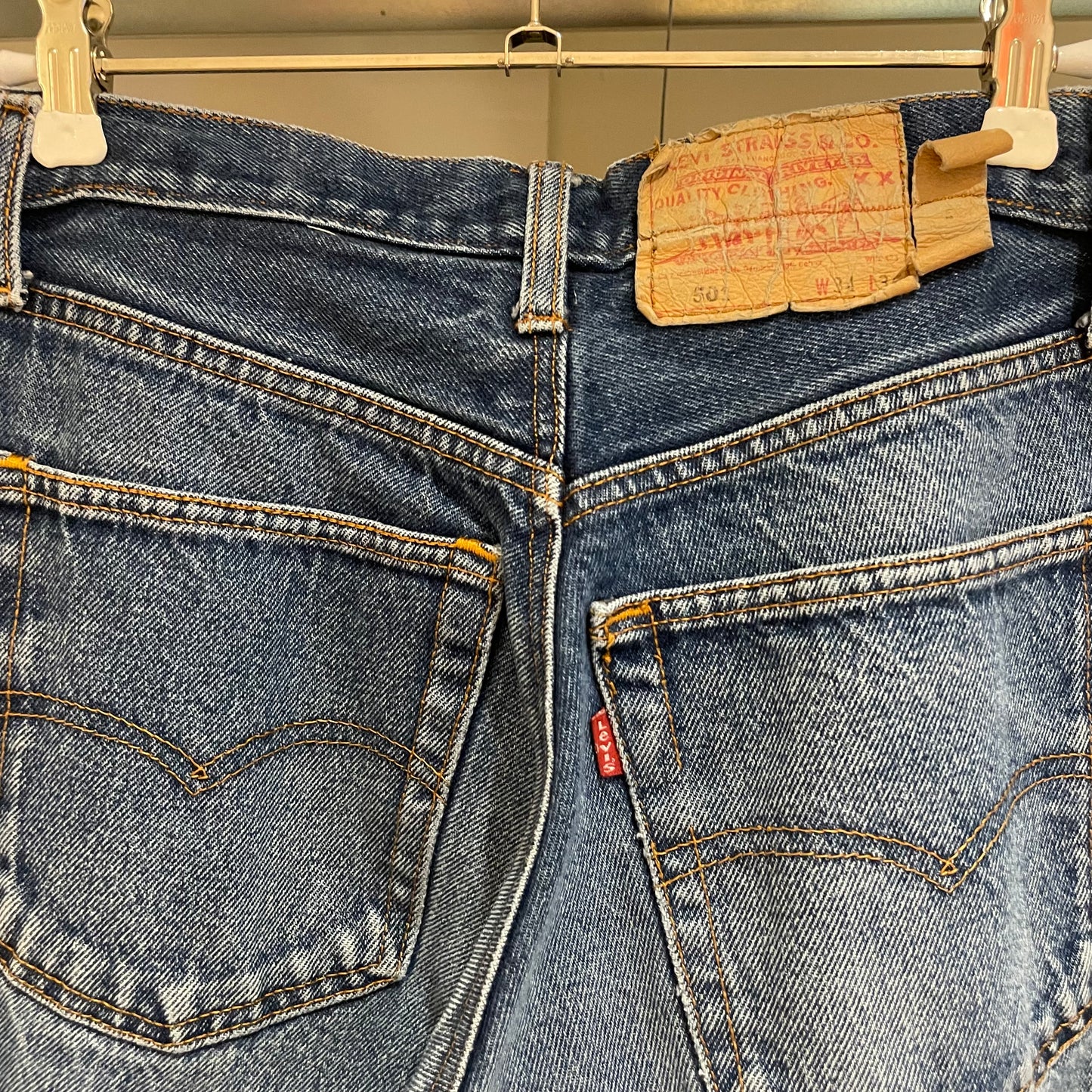 501 Jeans Regular Medium Straight Washed Blue