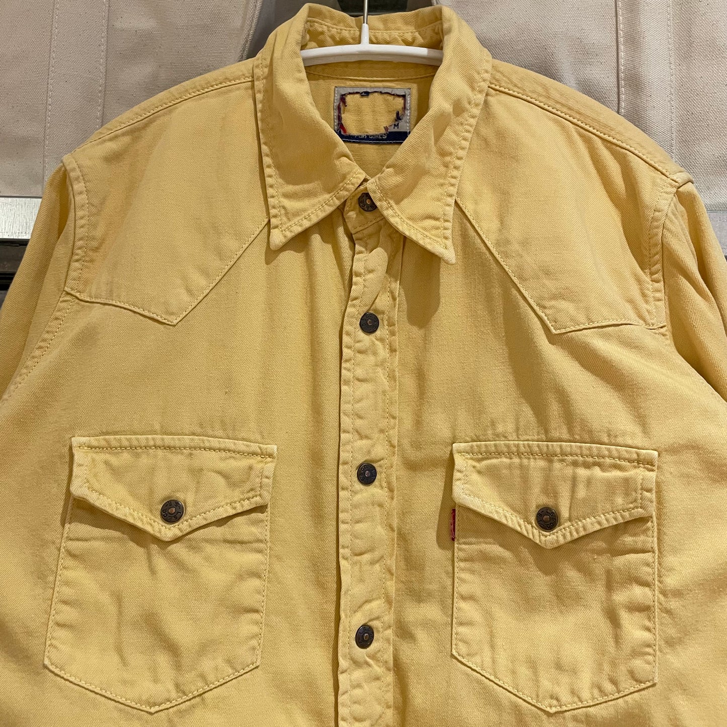 Western Snap Button Shirt Yellow
