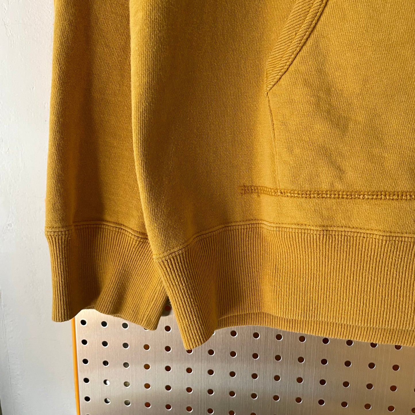Distressed U of D Collegiate Hoodie Mustard Yellow