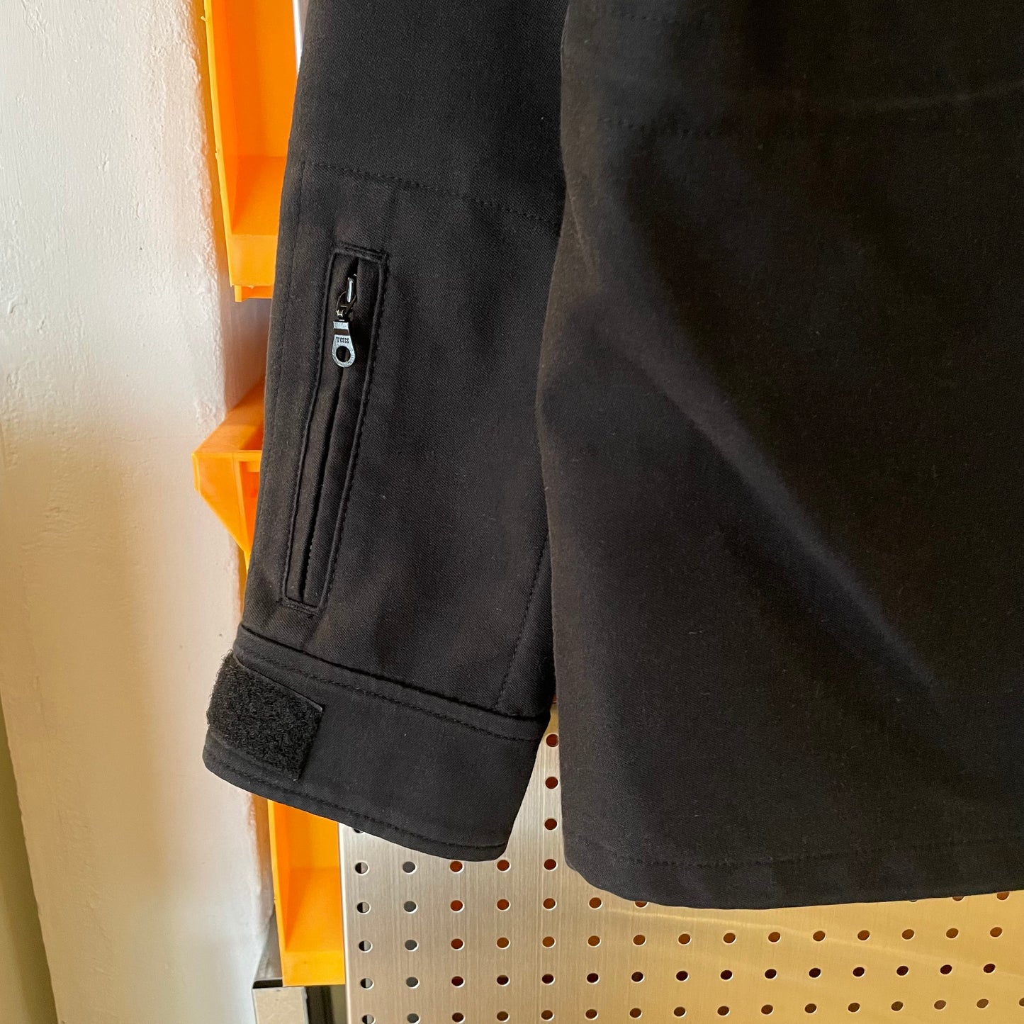 Black Cotton-Wool Hooded Utility Jacket