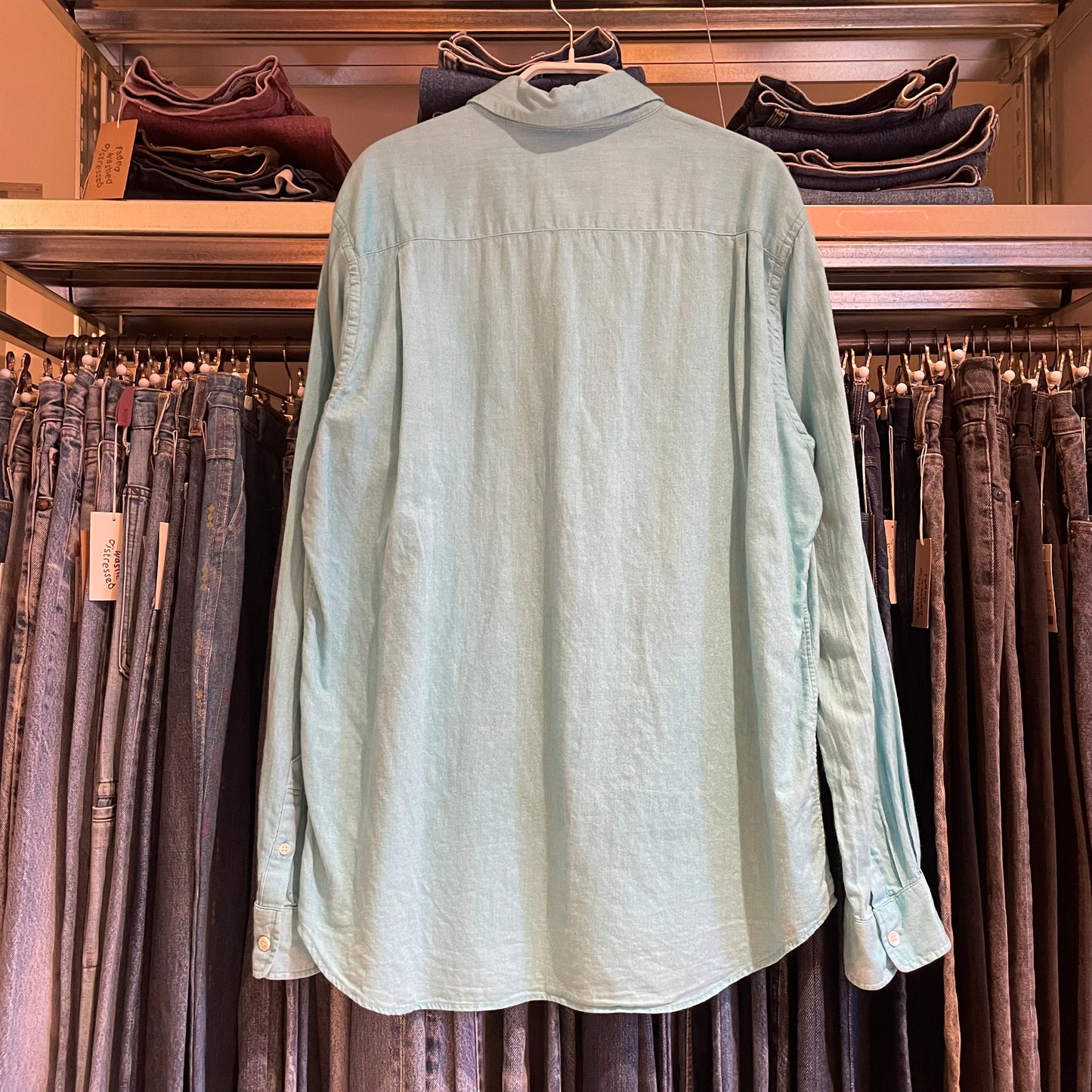 Long-Sleeve Shirt Sky Blue Cotton