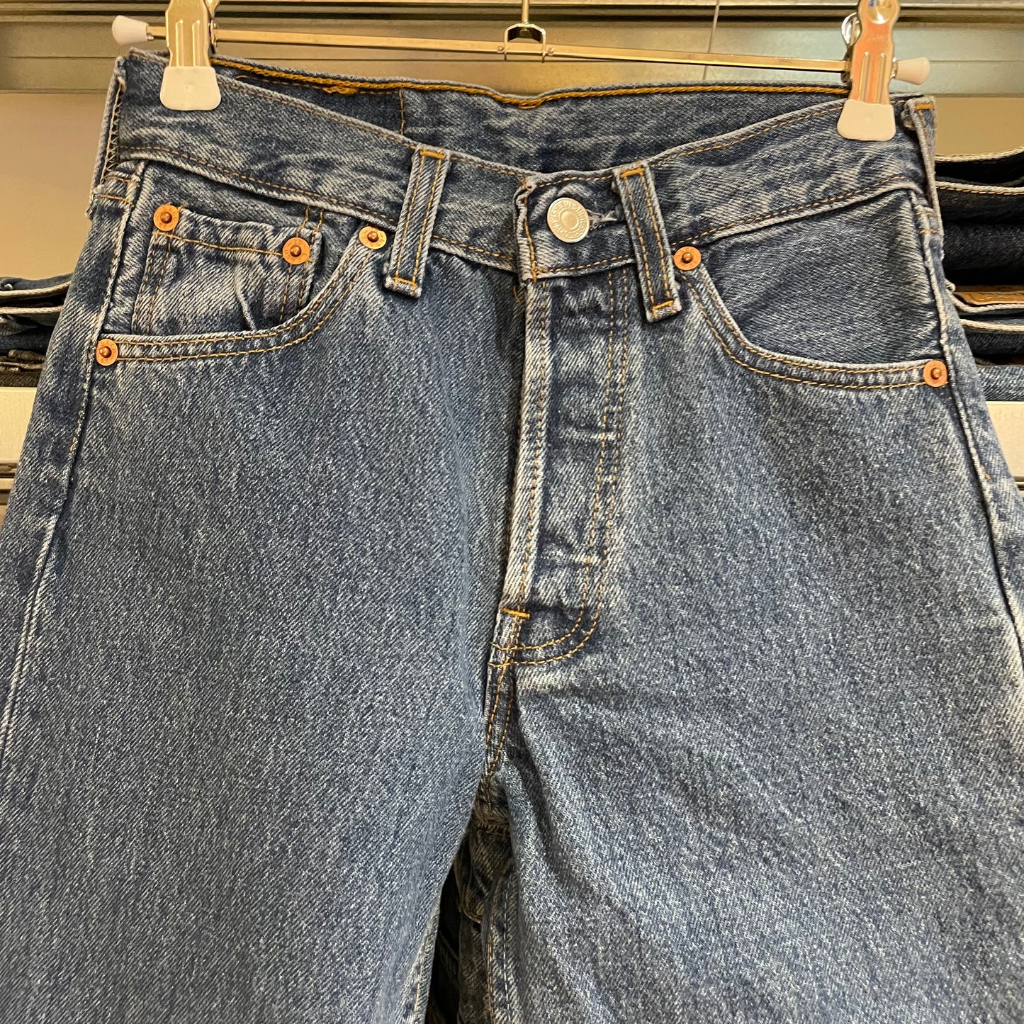 Blue 501 Button Fly Denim Jeans