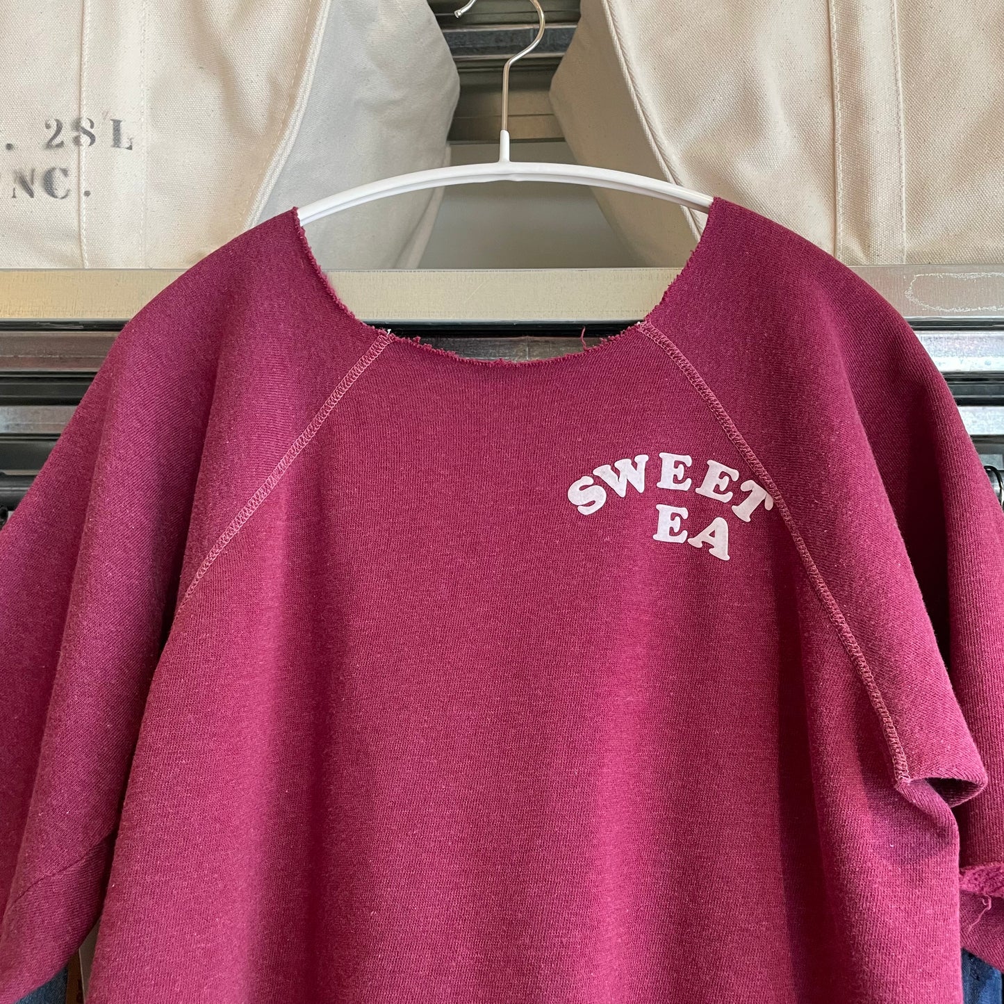 Sweet EA Cropped Raglan Sweatshirt Red