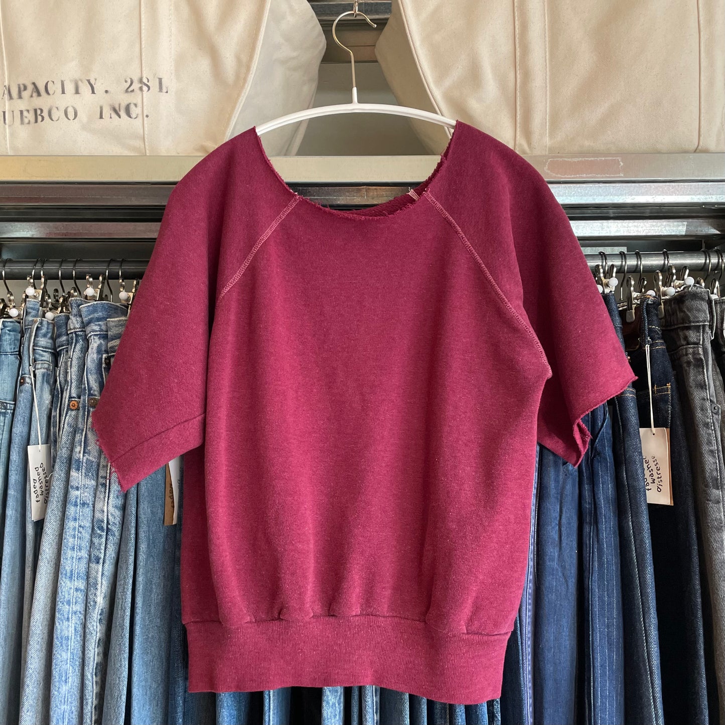 Sweet EA Cropped Raglan Sweatshirt Red