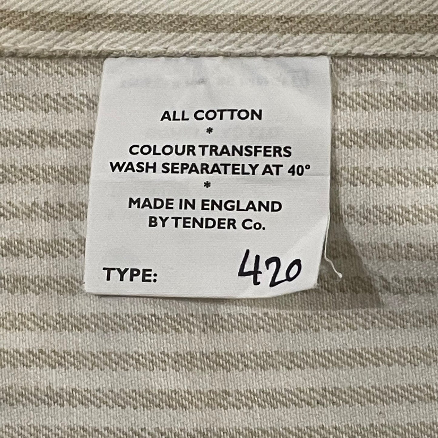 Striped Tail Shirt Beige White