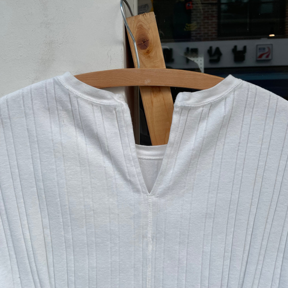 Rib Tuck Tank Top White