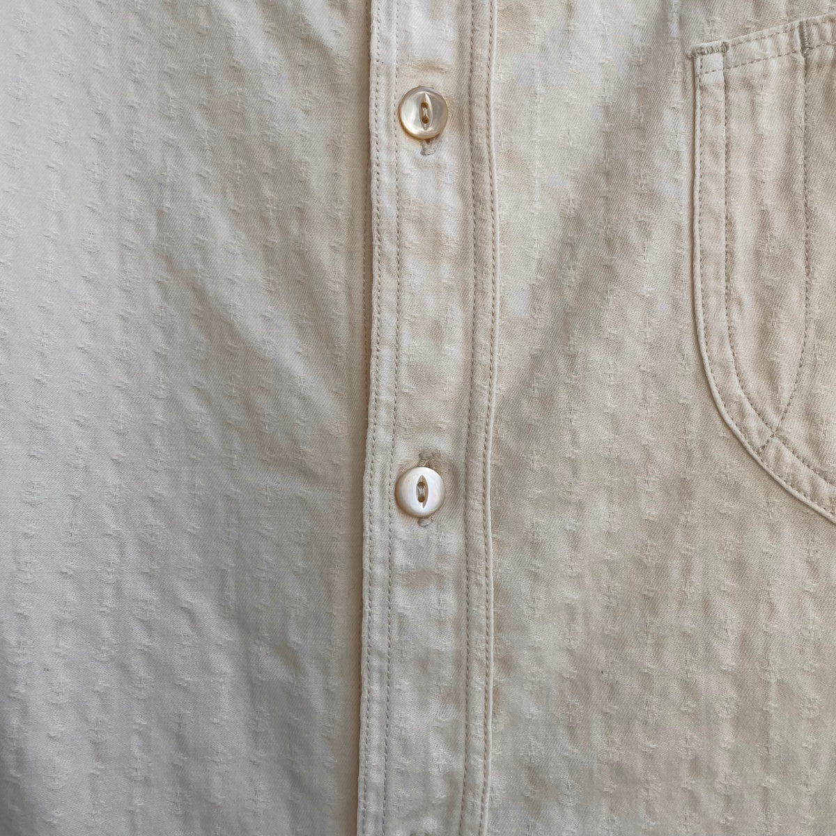 Shawl Collar Shirt Ivory