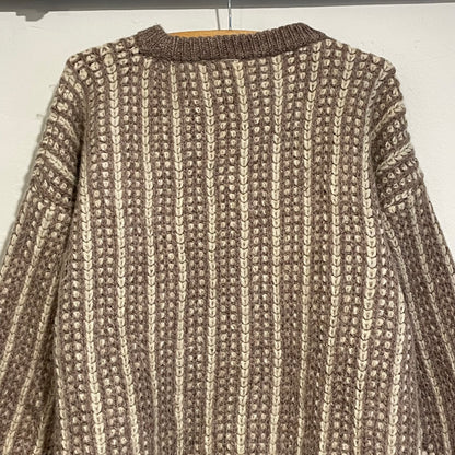 Pure Wool Knit Sweater Greige/Ivory