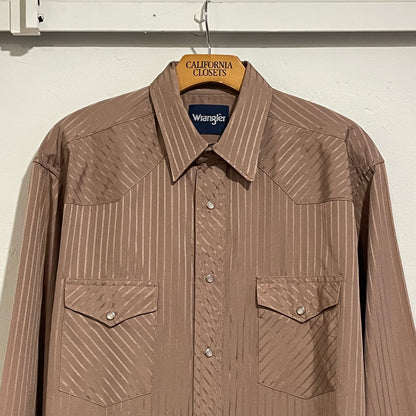 Striped Western Shirt Brown