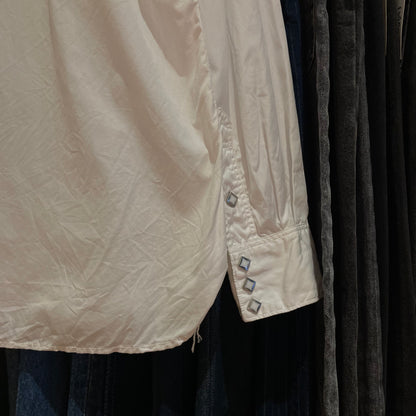 Diamond Snap Western Shirt White