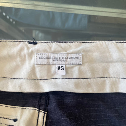 EG Navy Cotton Shorts Talon Zip