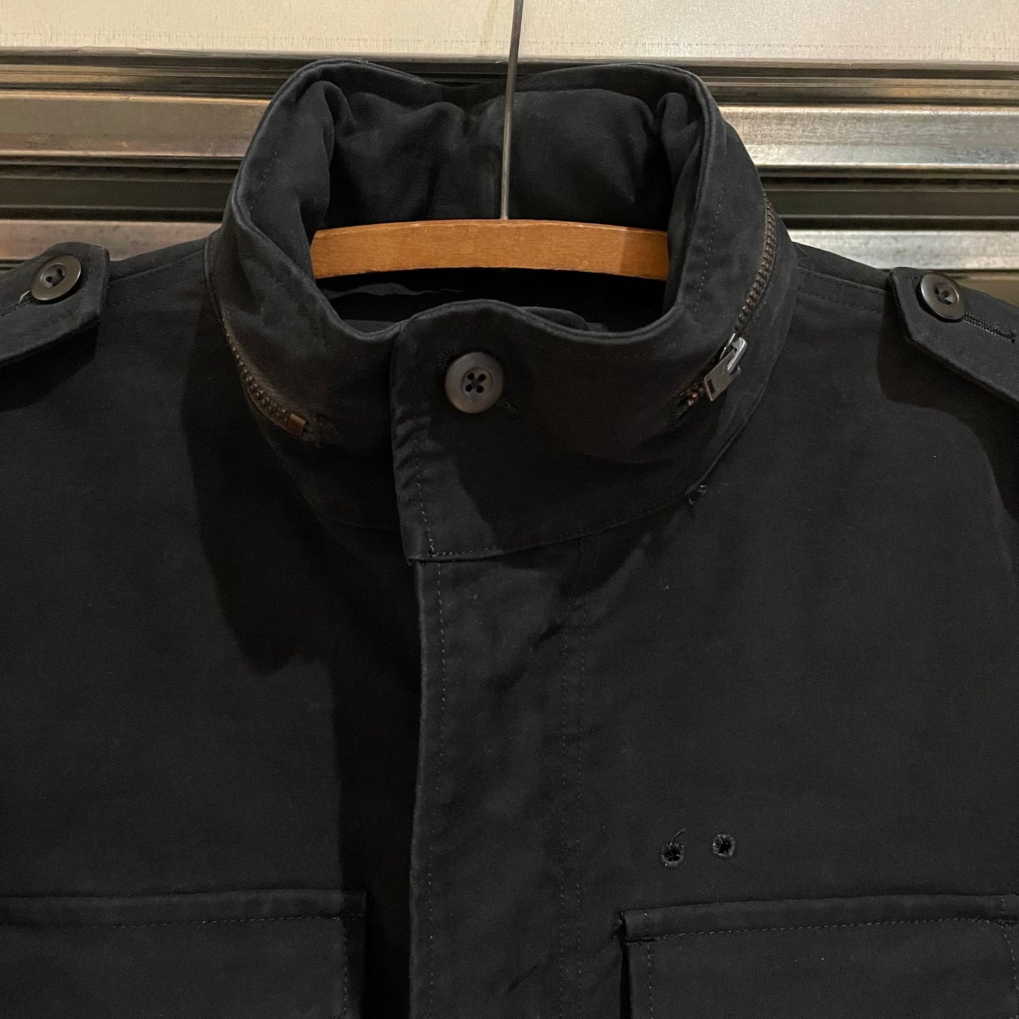 Military Jacket Black Waldes Zip