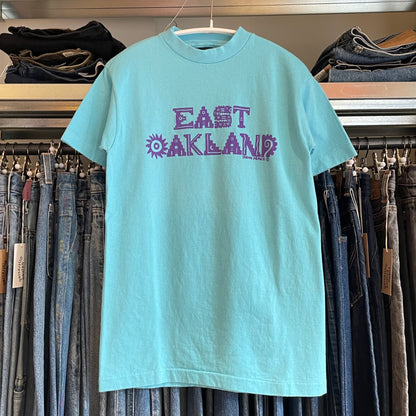 East Oakland Text Logo Tee Blue