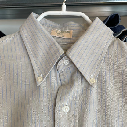 Stripe Button-Down Shirt Gray