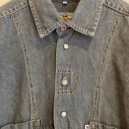 Workers Union Denim Shirt Charcoal