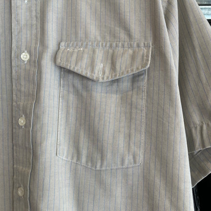 Stripe Button-Down Shirt Gray