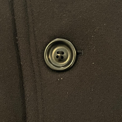 Military PeaCoat Wool Striped Lined Black