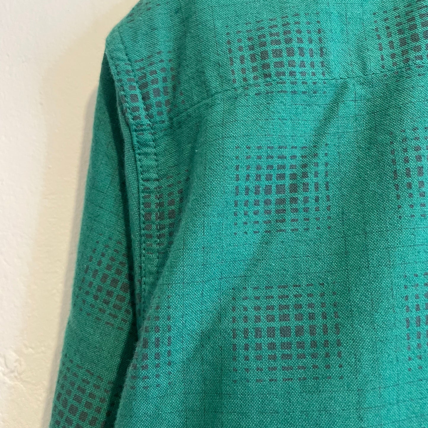 Ombre Check Cotton Shirt Green